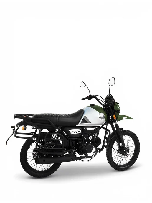 Мопед взрослый бензиновый COLT SCRAMBLER N1100 оранж, зеленый, фото 3