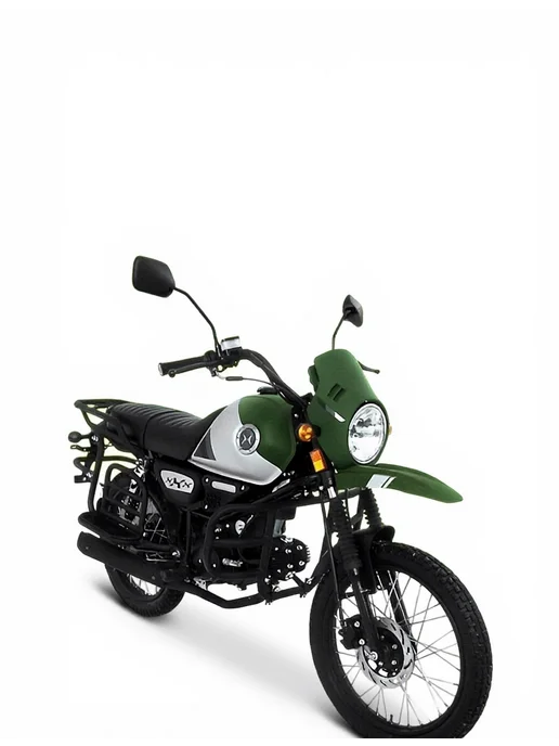 Мопед взрослый бензиновый COLT SCRAMBLER N1100 оранж, зеленый, фото 5