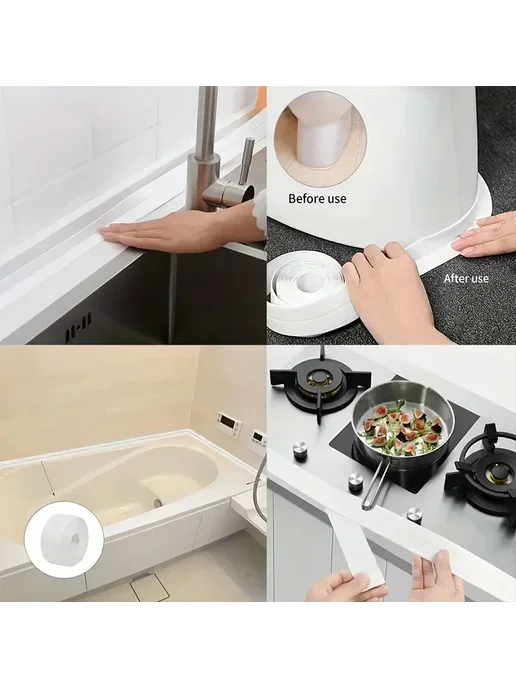 Нет бренда Серый уплотнитель для кухни, 1м x 3.8см, 2 м, фото 3