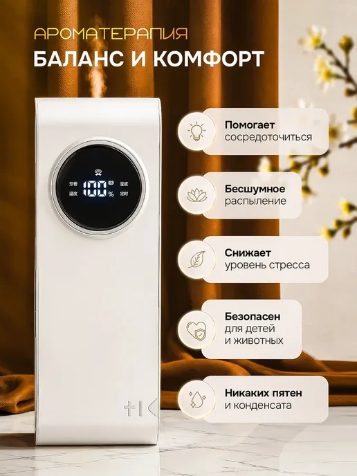 Умный автоматический ароматизатор для дома аромадиффузор, белый, фото 6