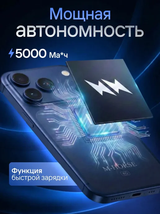 Смартфон M-HORSE 17 Pro Max 12/128 ГБ, синий, фото 5