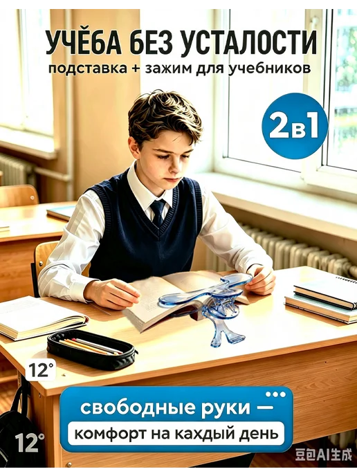 Подставка для книг и учебников школьная, вариант