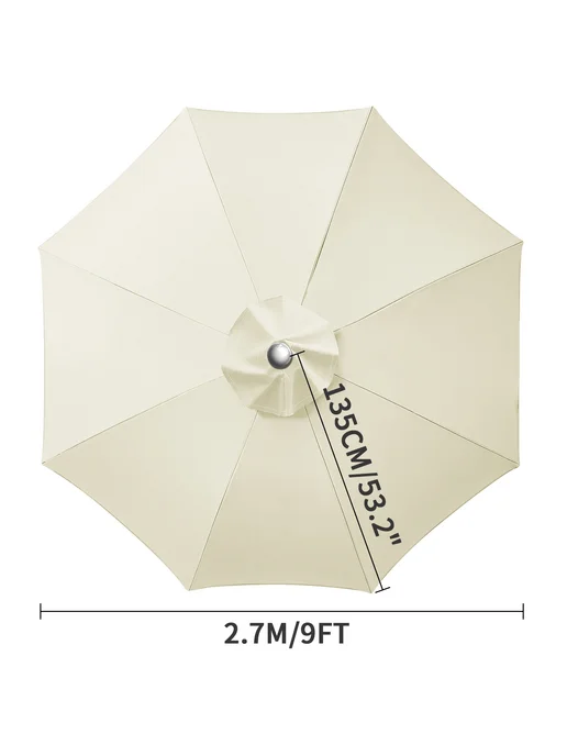 Нет бренда Зеленый тент для зонта 2.3м (6 спиц), 2,7 м
