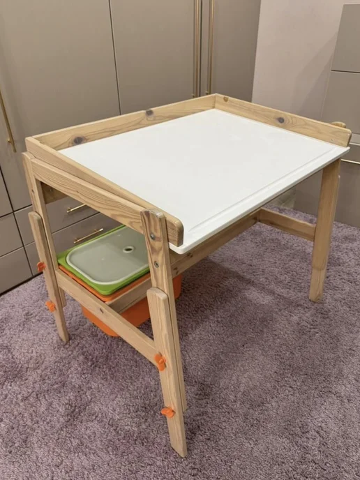 IKEA Парта школьная Икея растущая с ящиками, белый