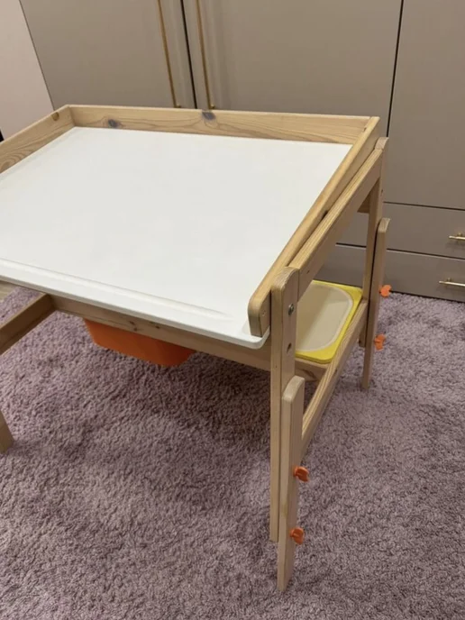 IKEA Парта школьная Икея растущая с ящиками, белый, фото 2