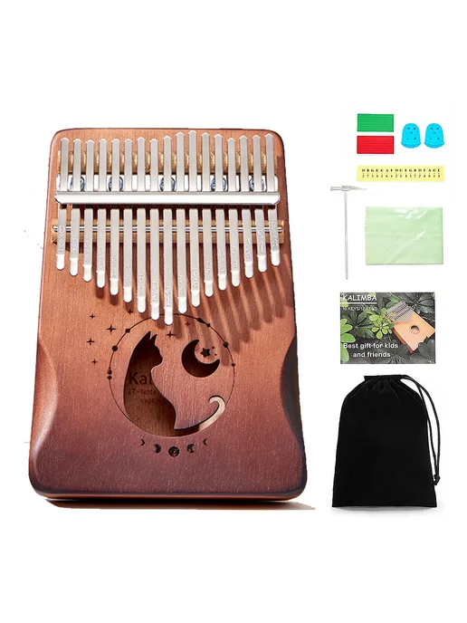 Miwayer Калимба 17 21 ключей Лунный Кот Красный, 17 Keys Flo, красный, фото 3