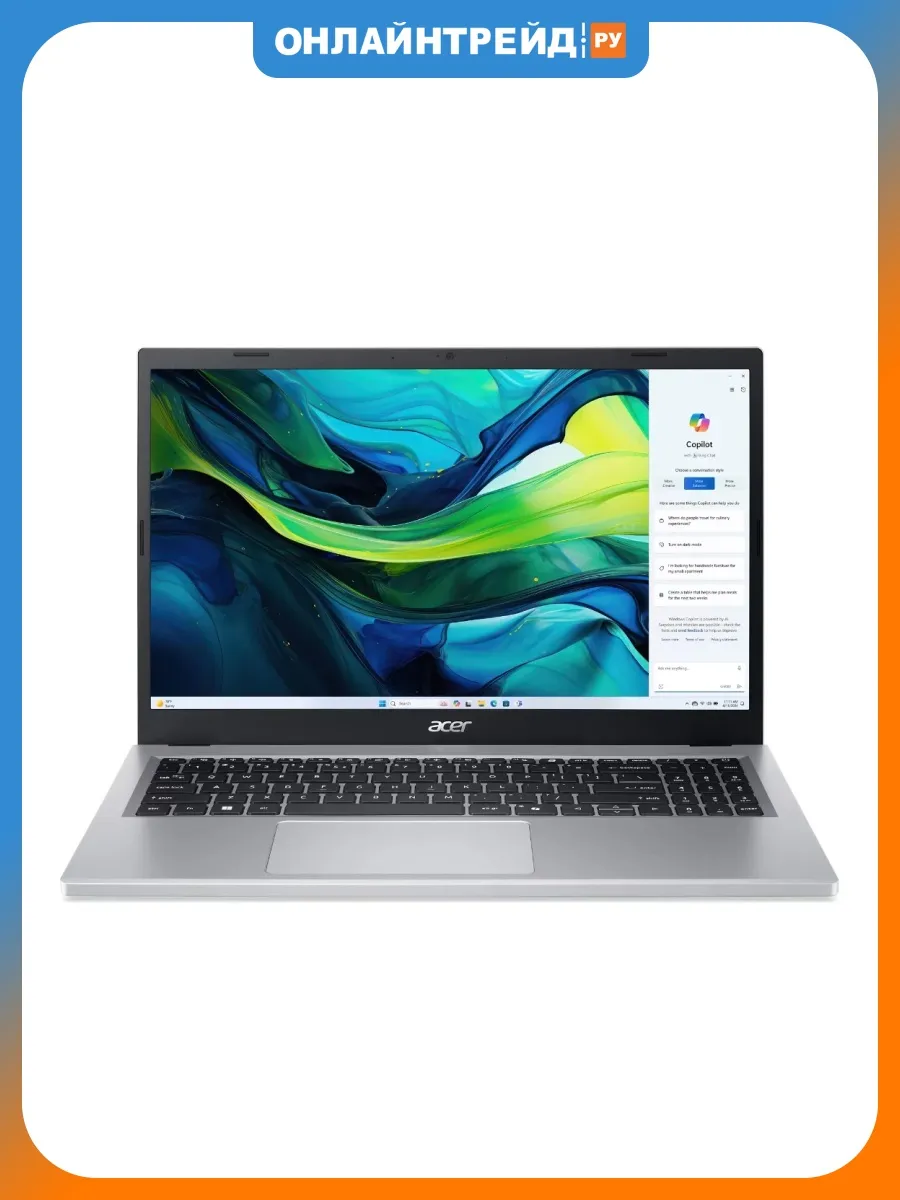 Acer Ноутбук Aspire GO 15 AG15-21PT-R5GQ 15.6" серебристый
