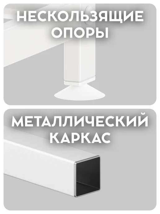 Vidovito Сушилка для посуды настольная 3 яруса с поддоном, белый, фото 7