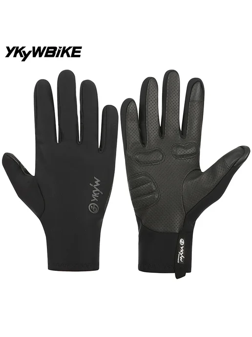 YKYWBIKE Зимние Велосипедные Перчатки Флис, черный, фото 2