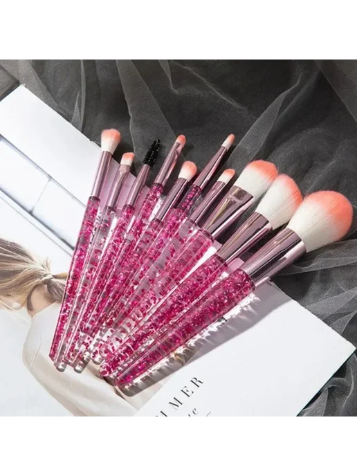 Нет бренда Набор кистей для макияжа из шерстяного ворса 10 шт. 7pcs, 10 шт, 7 шт, фото 3