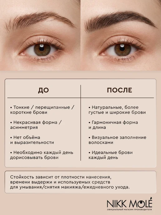 NIKK MOLE Пигмент прямого действия для бровей Тинтер №03, №03, фото 2