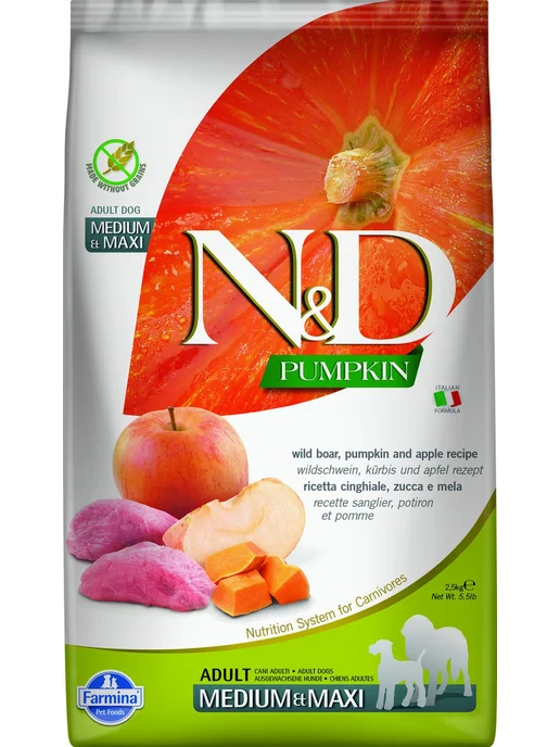 Сухой корм Farmina Pumpkin Годен для собак, взрослые, 2,5 кг, фото 2