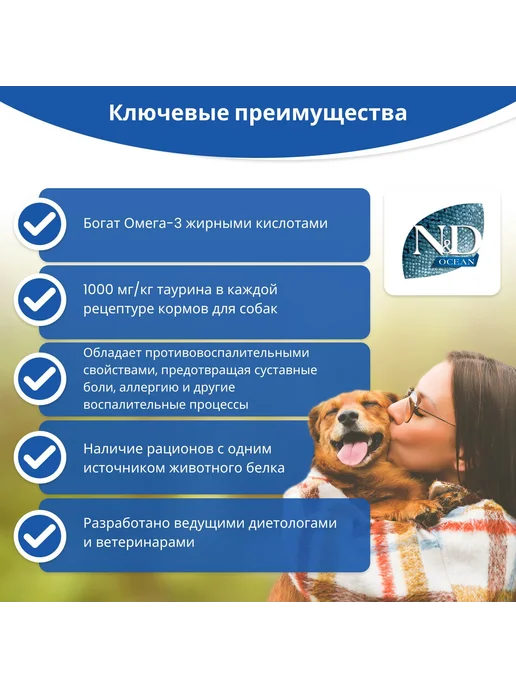 Сухой корм Farmina Ocean Годен… для собак, взрослые, крупные, 2,5 кг, фото 8