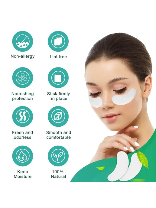 YZQINELL Подкладки под ресницы для наращивания 100 шт 100 P, 100 шт, фото 3