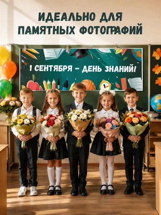 Onprint Плакат на 1 сентября в школу День знаний 49х147 см, вариант, фото 3