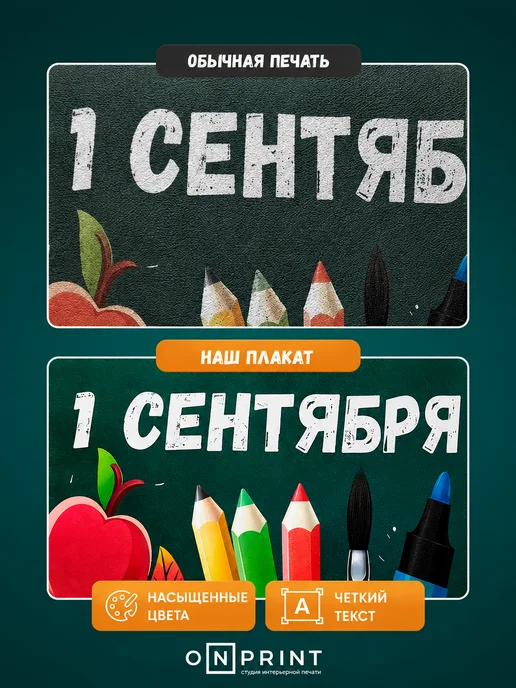 Onprint Плакат на 1 сентября в школу День знаний 49х147 см, вариант, фото 5
