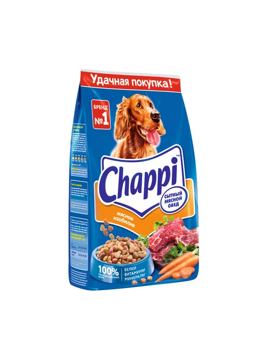 Сухой корм CHAPPI Сытный Обед для собак, мясо, 2,5 кг, фото 4
