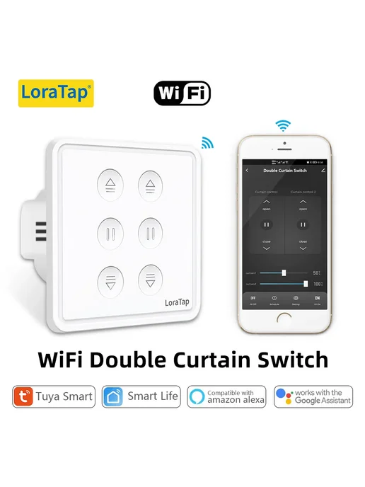 LoraTap Tuya Smart Life EU Wi-Fi Выключатель для жалюзи, вариант