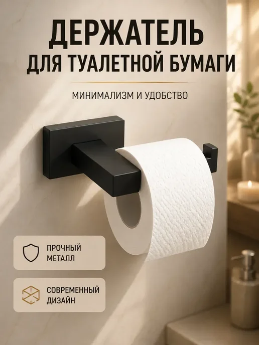 Фаинон Держатель для туалетной бумаги, черный