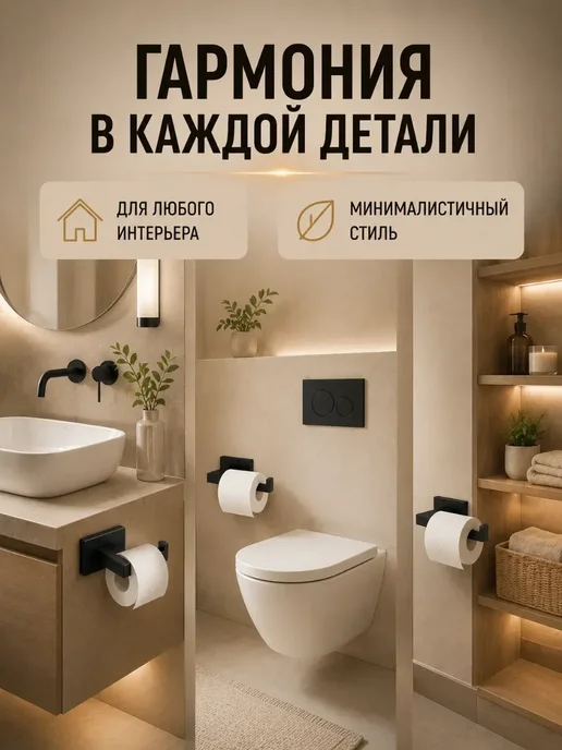 Фаинон Держатель для туалетной бумаги, черный, фото 5
