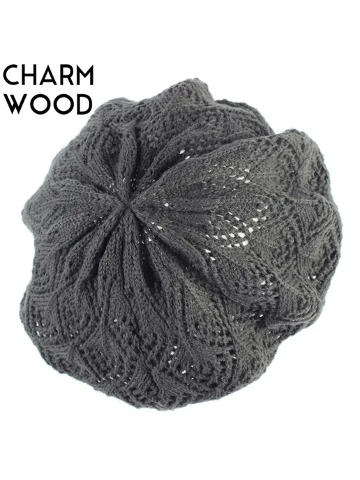 CHARM WOOD Женские вязаные береты из акрила Розовый, pink-2, розовый, фото 2