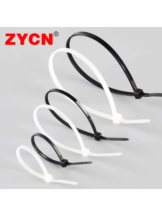 ZYCN 100 шт. нейлоновых самоблокирующихся кабельных стяжек 5x300, 5x300, 100 шт, фото 3