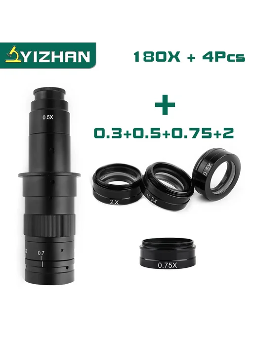 YIZHAN Объектив для микроскопа 2X Objective Lens, для Objective Lens, фото 2