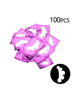 AILEISHI Патчи для ресниц Hydrogel 100шт, фиолетовые