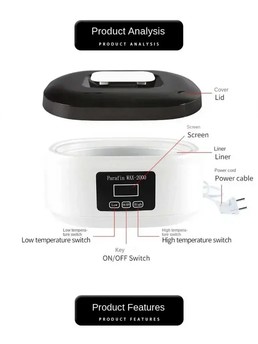 YUNCHi Нагреватель воска 200 Вт White 220V EU Plug, 200 Вт, фото 7