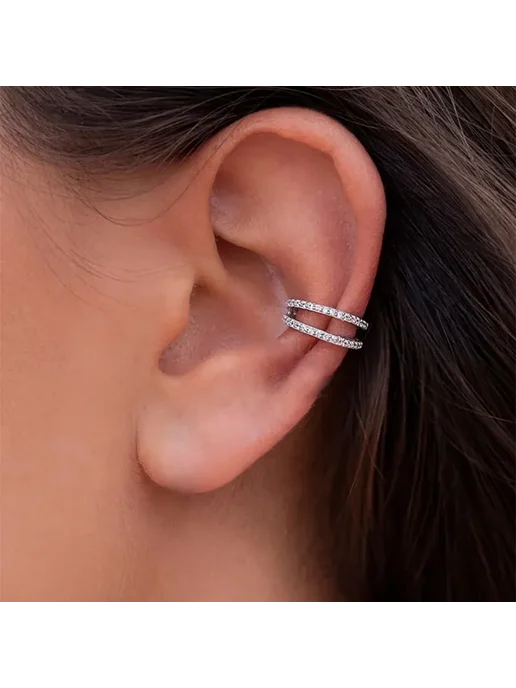 Нет бренда Двухслойные титановые серьги-кольца для пирсинга 1.2(16G)x8M, 16 г, фото 4