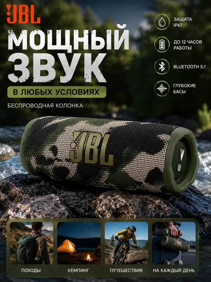 Колонка беспроводная JBL Flip 6 — фото 1