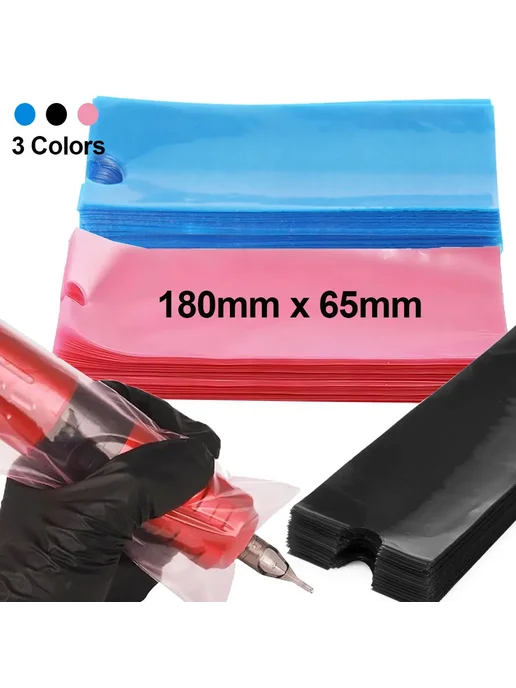 Gakonp Водонепроницаемые сумки для тату-ручек Black-100PCS, черный, фото 2