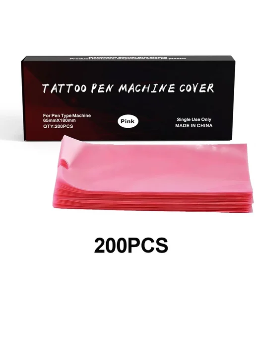 Gakonp Водонепроницаемые сумки для тату-ручек Pink-200PCS, розовый