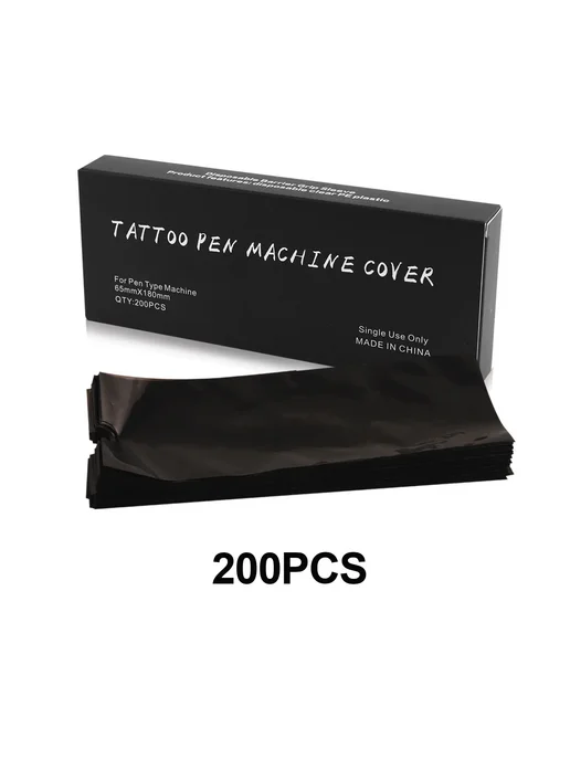Gakonp Водонепроницаемые сумки для тату-ручек Black-200PCS, черный