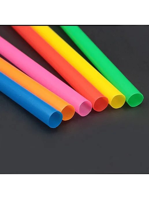 Нет бренда Пластиковые соломинки для коктейлей 100 шт 2 packs Color, 100 шт, фото 3