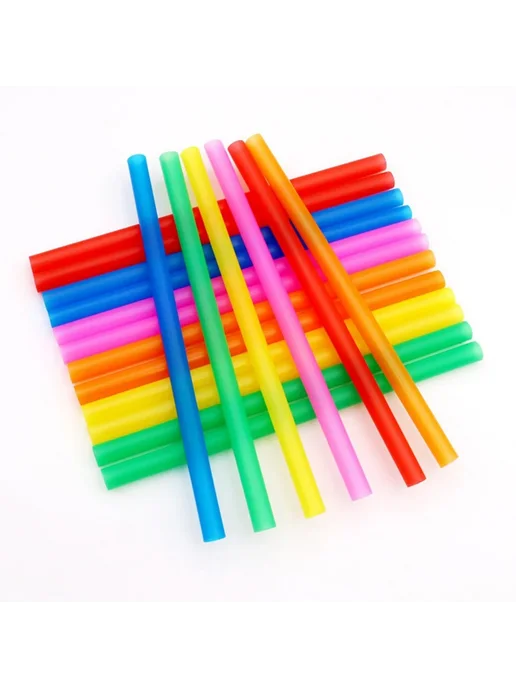 Нет бренда Пластиковые соломинки для коктейлей 100 шт 2 packs Color, 100 шт, фото 4