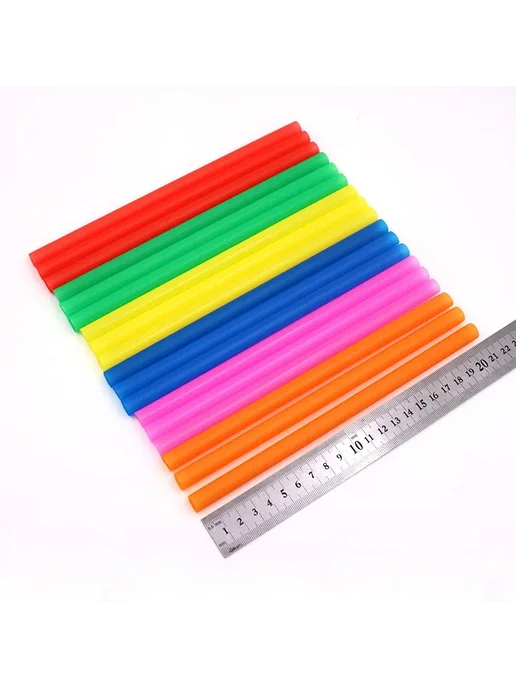 Нет бренда Пластиковые соломинки для коктейлей 100 шт 2 packs Color, 100 шт, фото 6