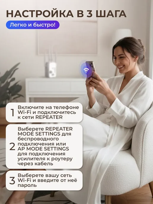 Мощный усилитель Wi-Fi сигнала Репитер Ретранслятор, вариант, фото 5