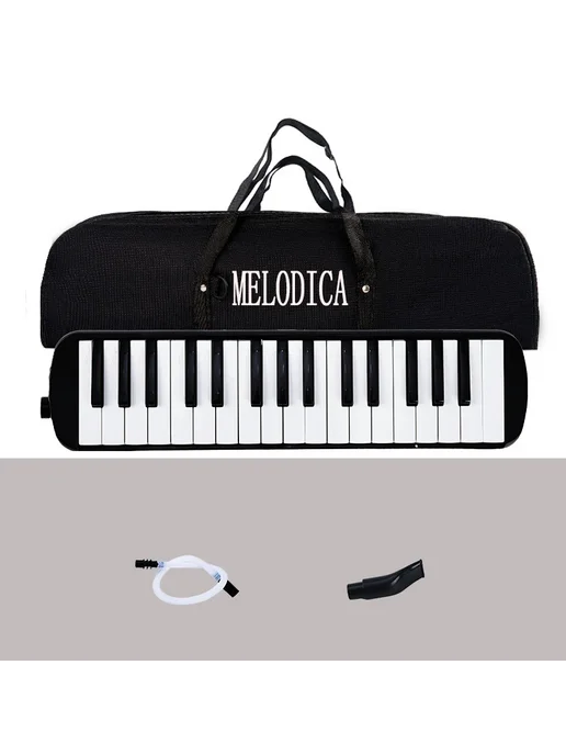 Нет бренда Портативная мелодика Melodica B111 для детей Черный, черный, черный