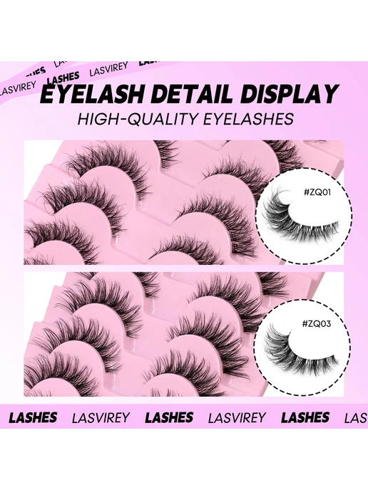 Lasvirey накладные ресницы кошачий глаз 10 Pairs-ZQ04, вариант, фото 5