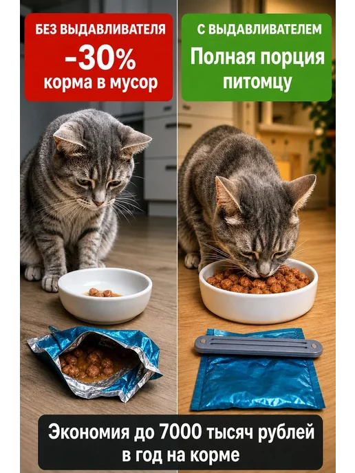 Выдавливатель для корма комплект 1 шт, на магнитах, 1 шт, фото 2
