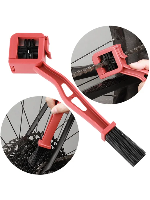 Щётка для цепи мото, MTB, чистка, красный цвет, красный