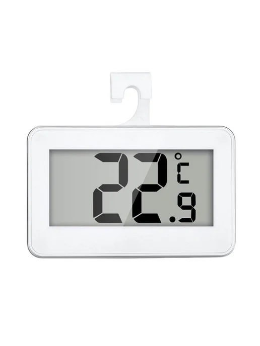 Термометр холодильника LCD дисплей, комнатный, белый, белый