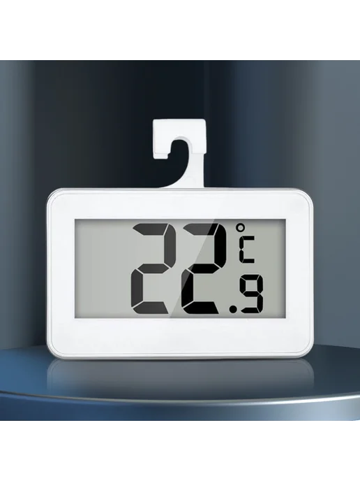 Термометр холодильника LCD дисплей, комнатный, белый, белый, фото 5