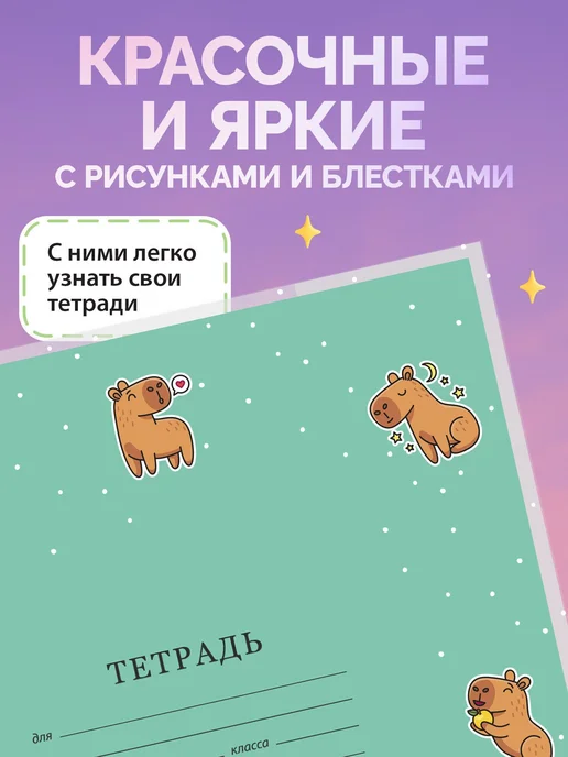 Плотные обложки для тетрадей и дневников А5, 10 штук, вариант, фото 4