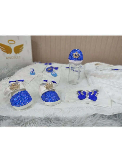 Dollbling хлопковый костюм с короной для мальчика, вариант, фото 4