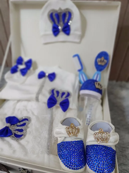 Dollbling хлопковый костюм с короной для мальчика, вариант, фото 5