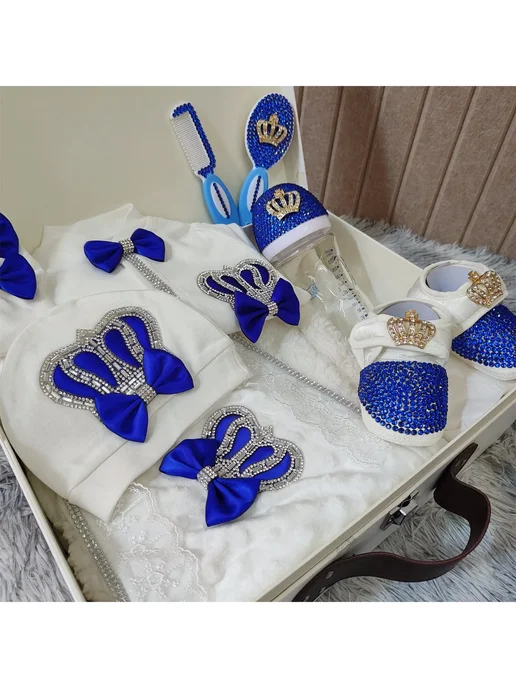 Dollbling хлопковый костюм с короной для мальчика, вариант, фото 6