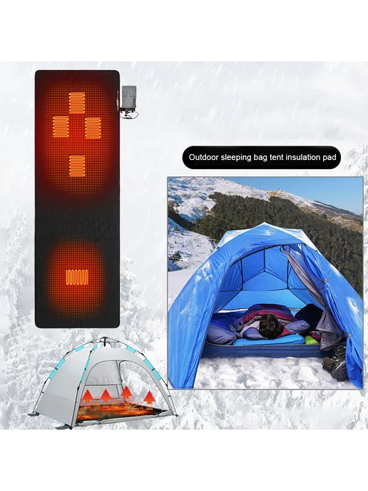Спальный коврик для кемпинга USB, 3 уровня нагрева, быстро, вариант, фото 2