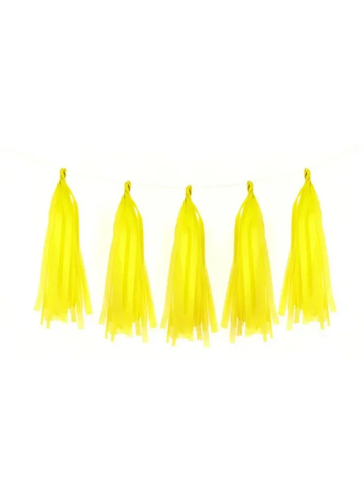 Гелиевый шар 36 дюймов, круглый yellow tassels, желтый